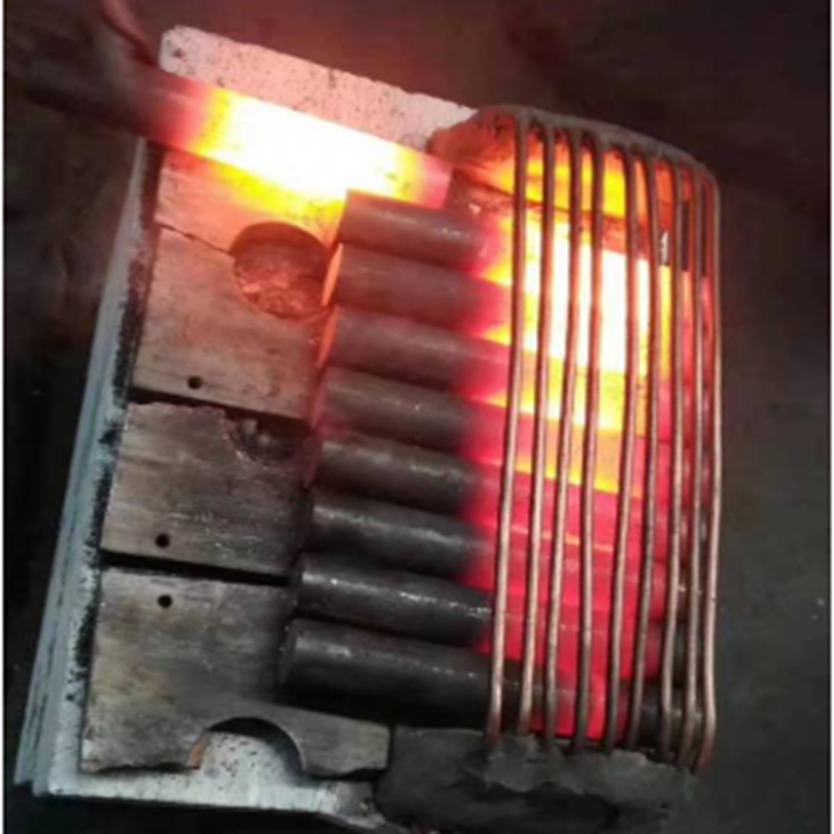 Round steel end diathermy intermediate frequency forging furnace